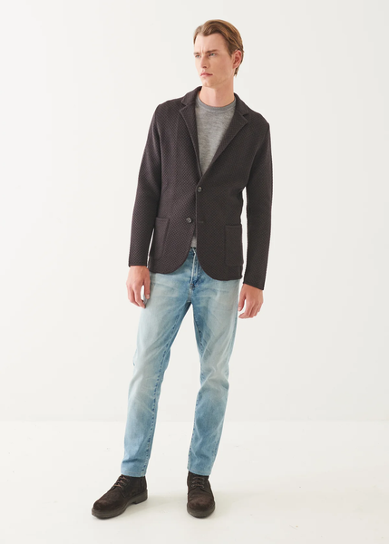 Patrick Assaraf Merino Knit Blazer - Brown