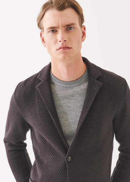 Patrick Assaraf Merino Knit Blazer - Brown