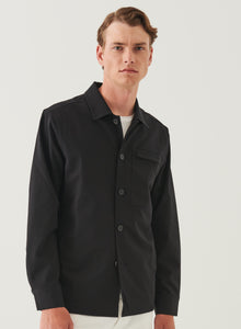 Patrick Assaraf Nucleo Stretch Shirt Jacket - Black