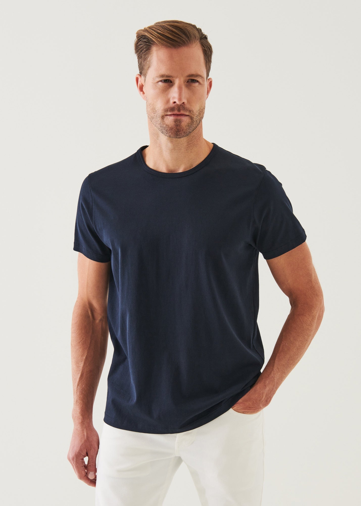 Patrick Assaraf Mercerized Cotton T-Shirt - Midnight