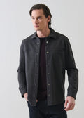 Patrick Assaraf LS Snap Front French Terry Shirt Jacket - Pirate