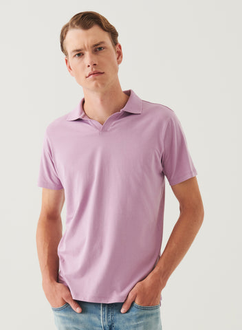 Patrick Assaraf Pima Cotton Stretch Open Polo - Synaeda Amor