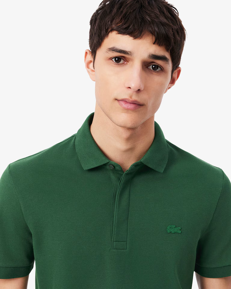 Lacoste Men's Regular Fit Stretch Cotton Paris Polo - Dark Green