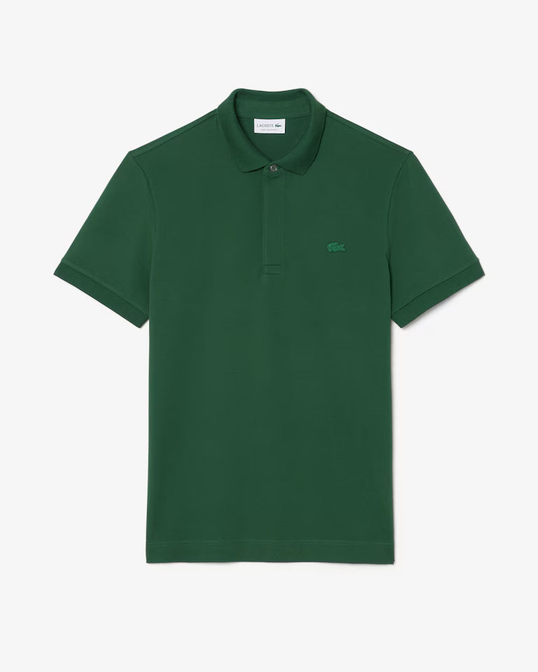 Lacoste Men's Regular Fit Stretch Cotton Paris Polo - Dark Green