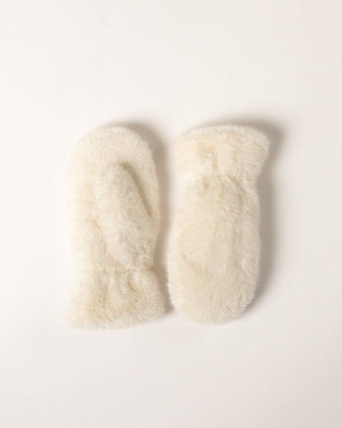 Lyla & Luxe Faux Fur Luxe Mittens in Arctic