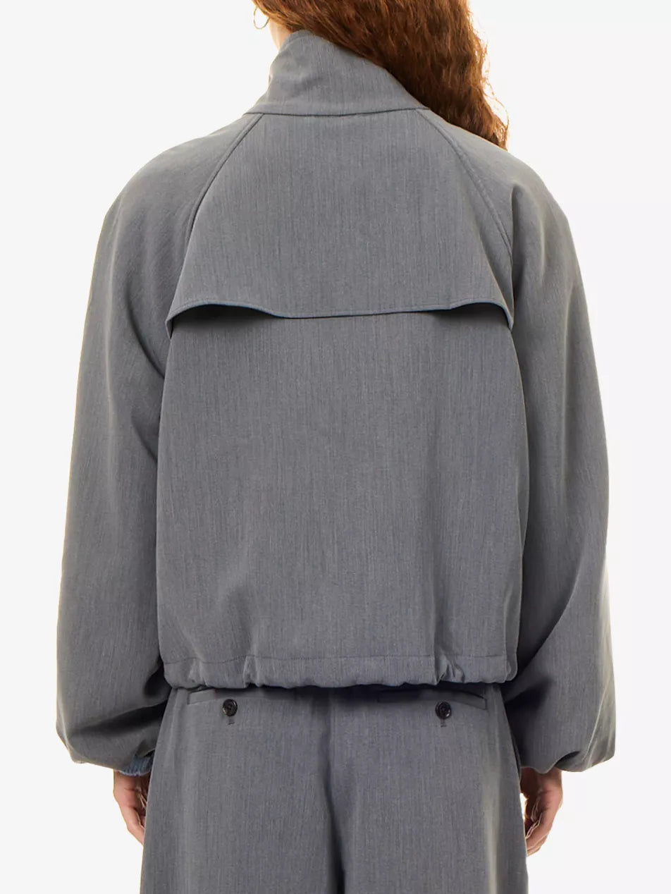 Rails Blake Funnel Neck Jacket in Heather Grey