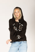 Lyla & Luxe Ranch Fair Isle Zip Hoodie in Ganache/Earth/Milky