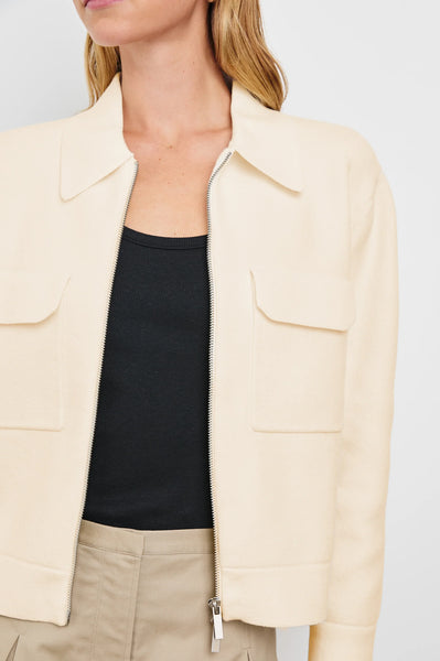 Rails Remington Cotton Blend Jacket in Ivory