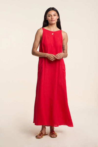 Velvet Reta Woven Linen Maxi Dress in Rio