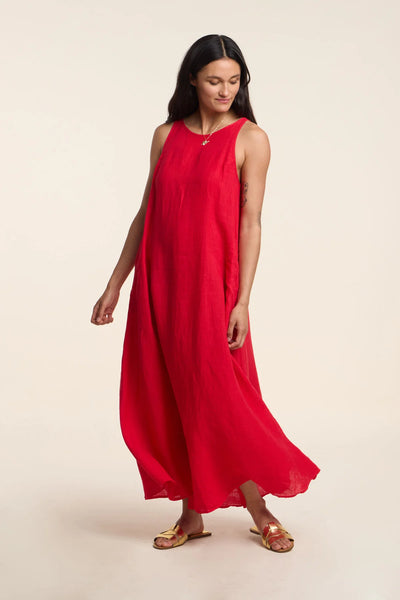Velvet Reta Woven Linen Maxi Dress in Rio