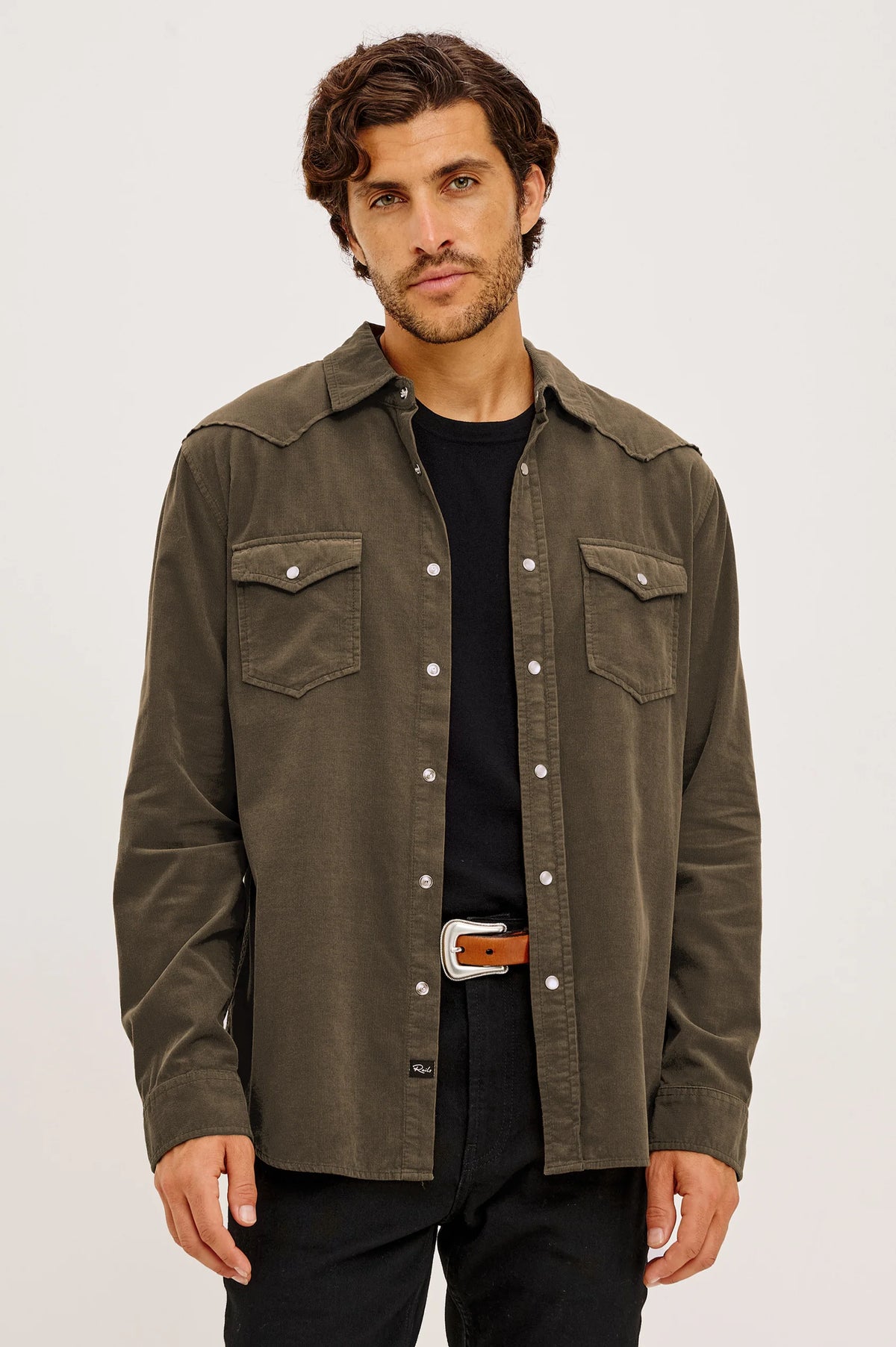Rails Men's Roy Western Corduroy Shirt - Acacia