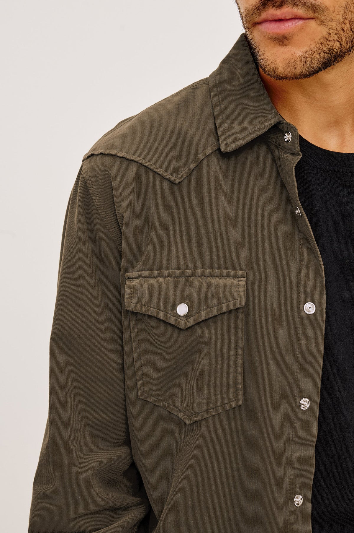 Rails Men's Roy Western Corduroy Shirt - Acacia