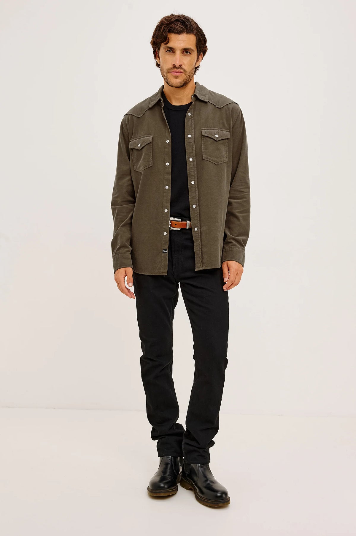 Rails Men's Roy Western Corduroy Shirt - Acacia