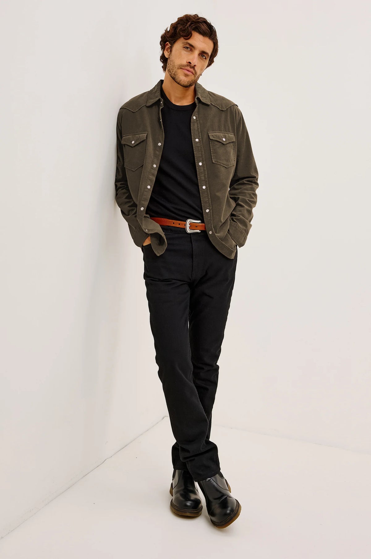 Rails Men's Roy Western Corduroy Shirt - Acacia