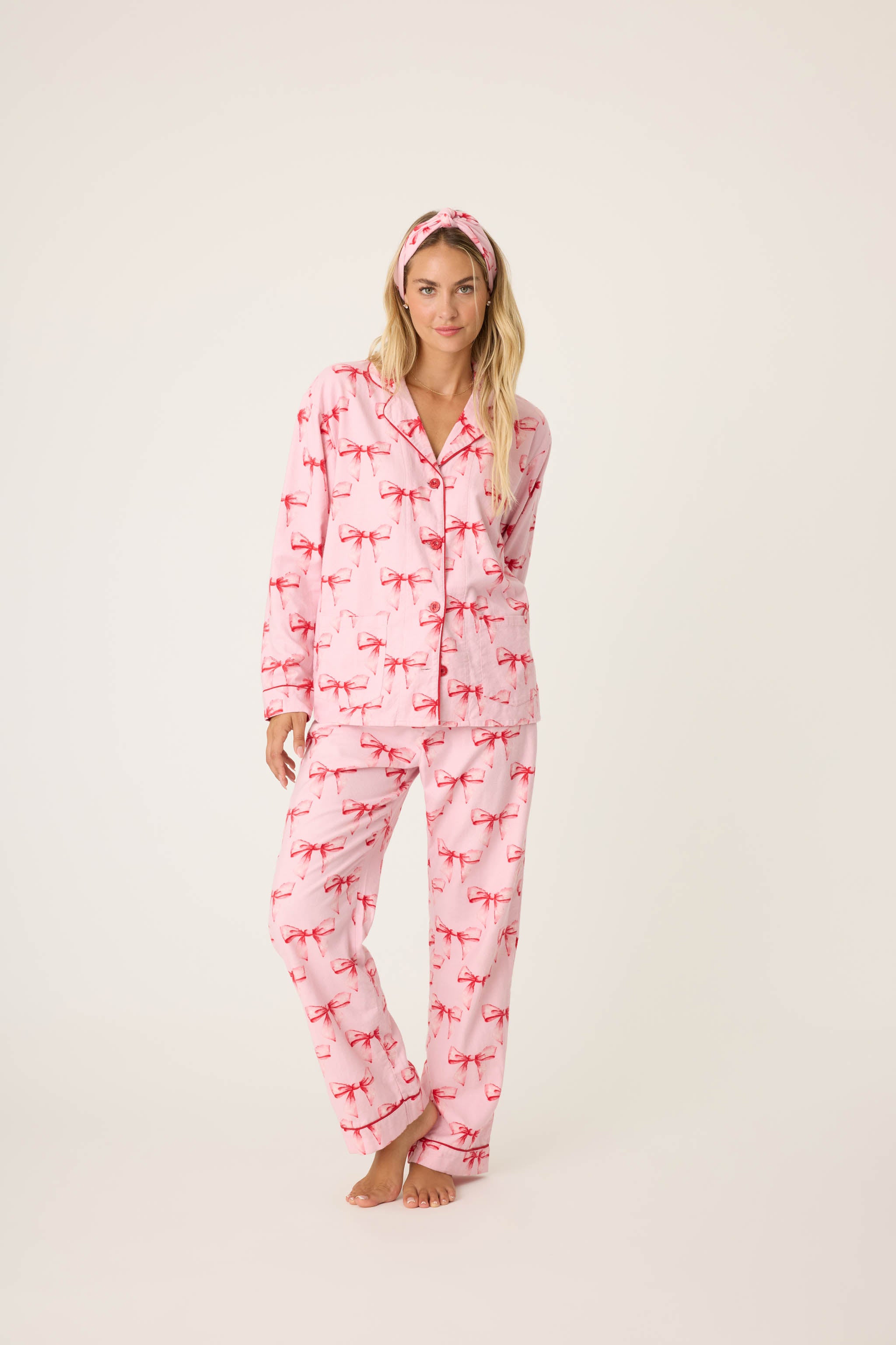 PJ Salvage Flannels PJ Set in Candy Pink