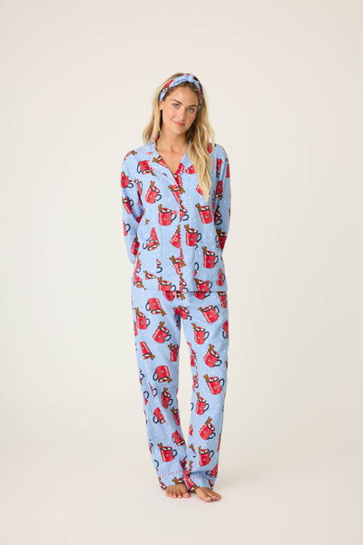 PJ Salvage Flannels PJ Set in Denim