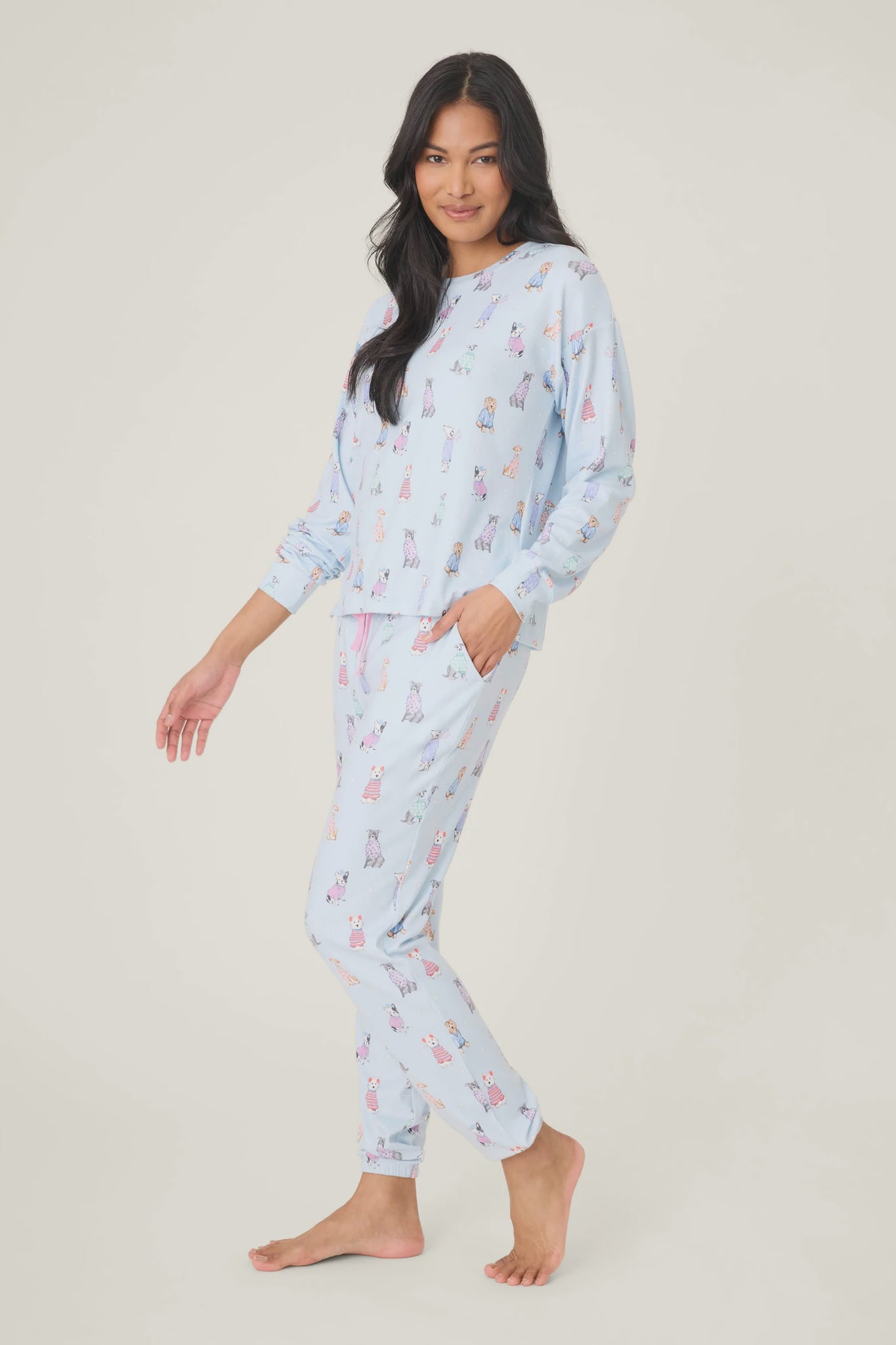 PJ Salvage Doggone Cold PJ Set in Blue Haze