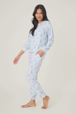 PJ Salvage Doggone Cold PJ Set in Blue Haze