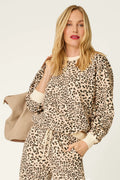 PJ Salvage C'est La Vie Frankie Long Sleeve Sweatshirt in Nude