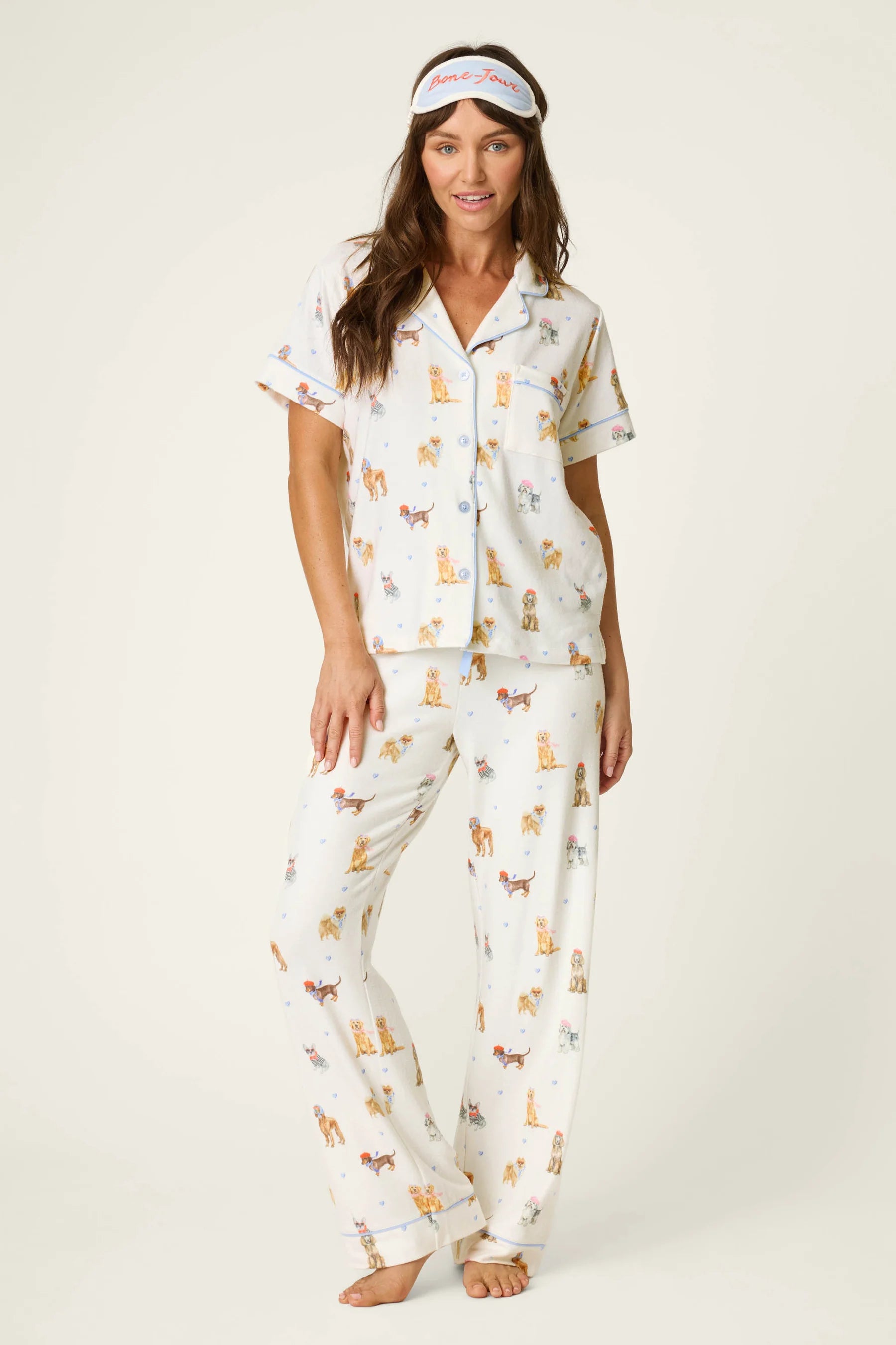 PJ Salvage Meet Me in Pawris PJ Set in Ivory