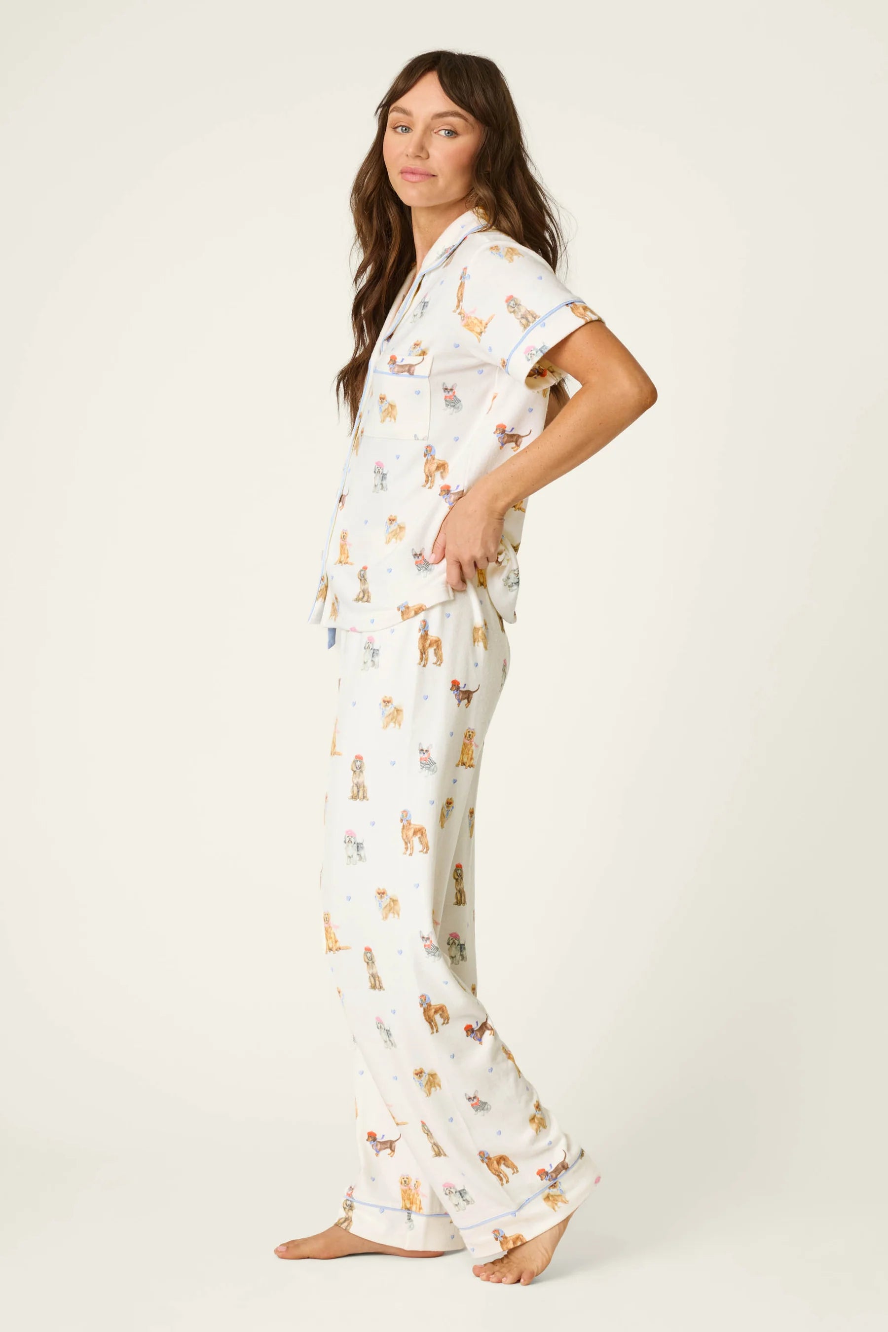 PJ Salvage Meet Me in Pawris PJ Set in Ivory