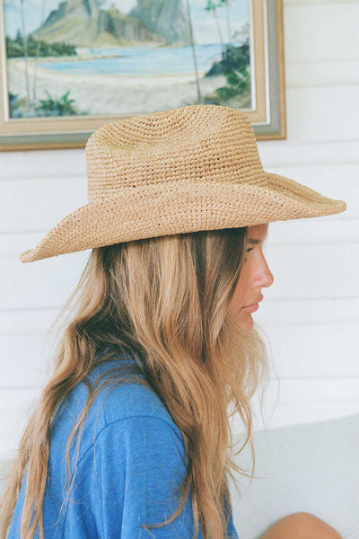 Lack of Color Raffia Cowboy hat in Natural