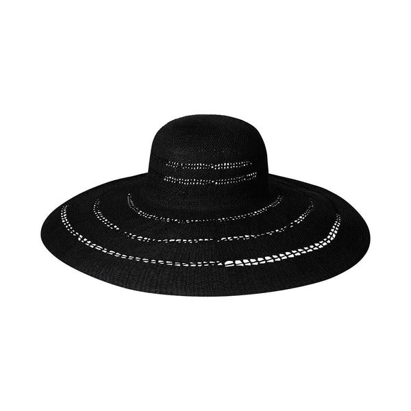 Lack of Color Riviera Ultrawide Hat in Noir