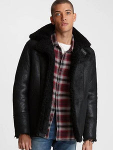 John Varvatos ROPER SHEARLING JACKET Black