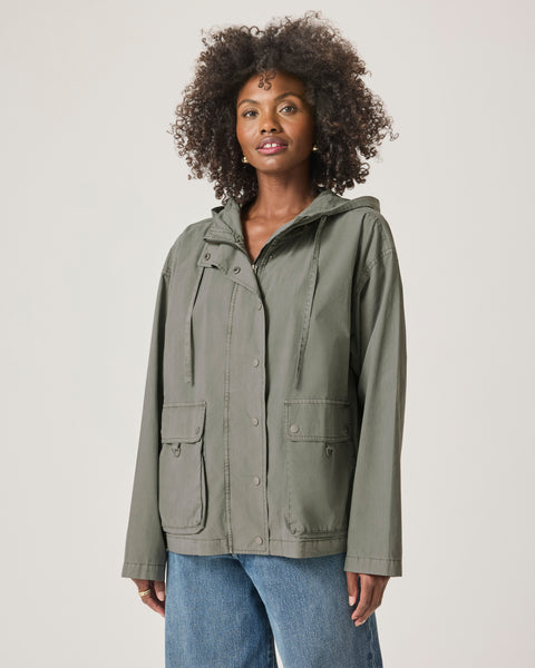 Splendid Serenity Cotton Zip Front Jacket in Soft VOB