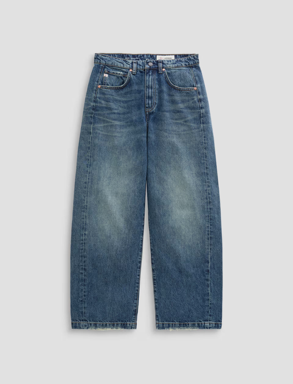 AG Hattie High-Rise Barrel Jean in 10 Years Frontline