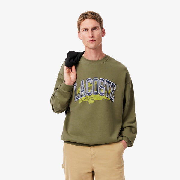 Lacoste Loose Fit Fleece Sweatshirt - Khaki