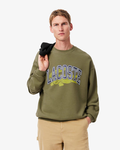 Lacoste Loose Fit Fleece Sweatshirt - Khaki