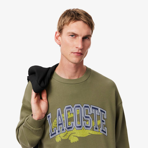 Lacoste Loose Fit Fleece Sweatshirt - Khaki