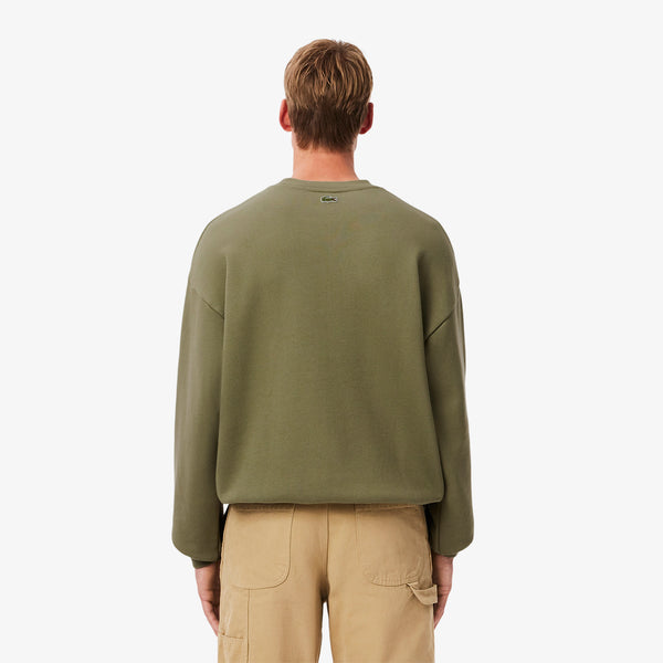 Lacoste Loose Fit Fleece Sweatshirt - Khaki