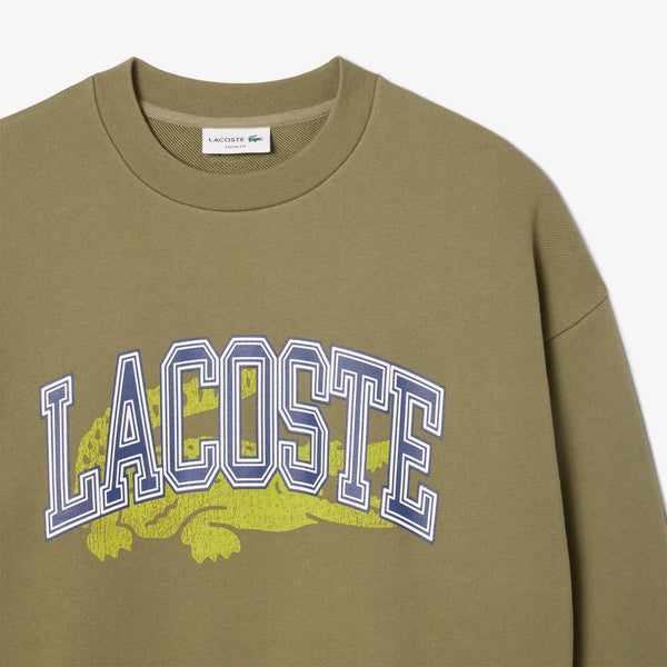 Lacoste Loose Fit Fleece Sweatshirt - Khaki