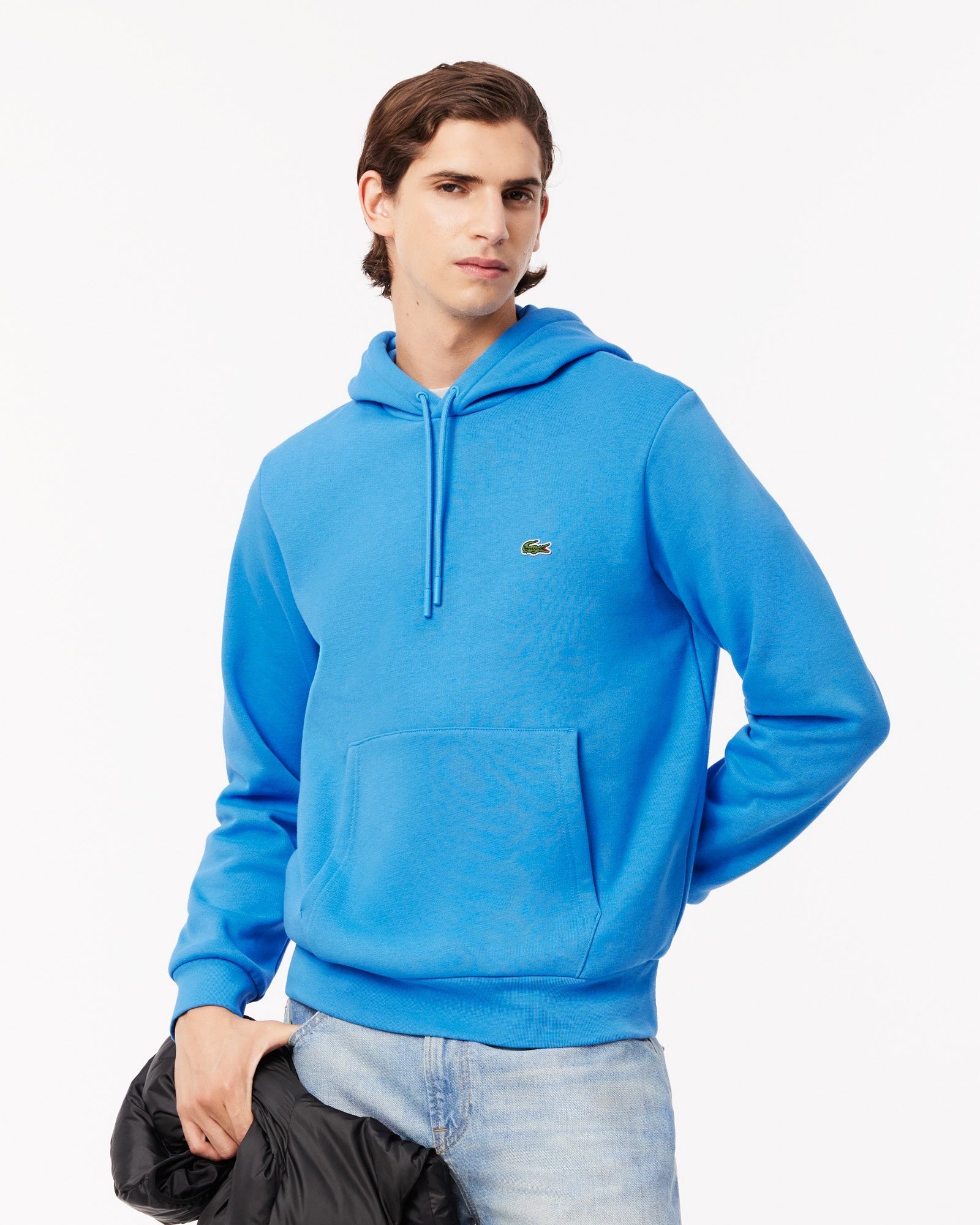Lacoste Cotton Fleece Hoodie - Argentine Blue