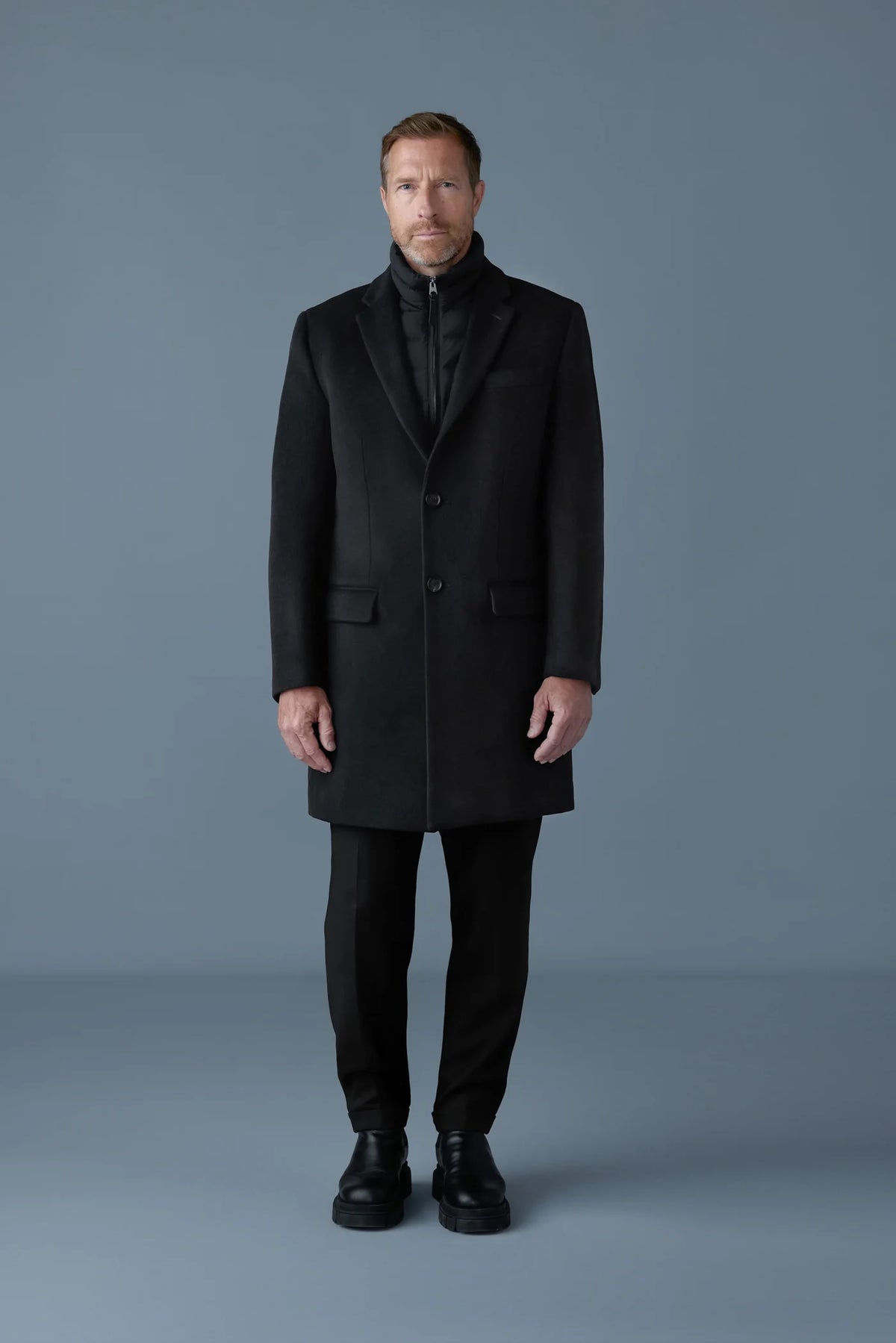 Mackage Men's SKAI 3-in-1 Wool Coat with Removable Liner - Black