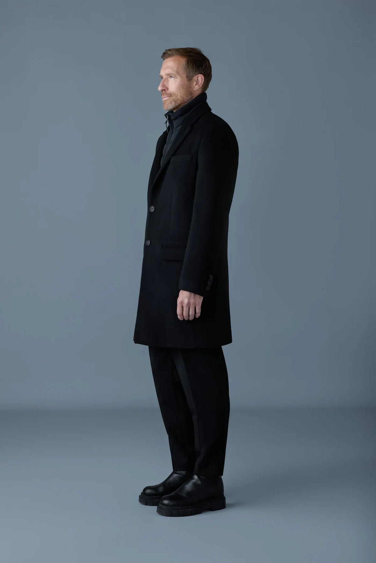 Mackage Men's SKAI 3-in-1 Wool Coat with Removable Liner - Black