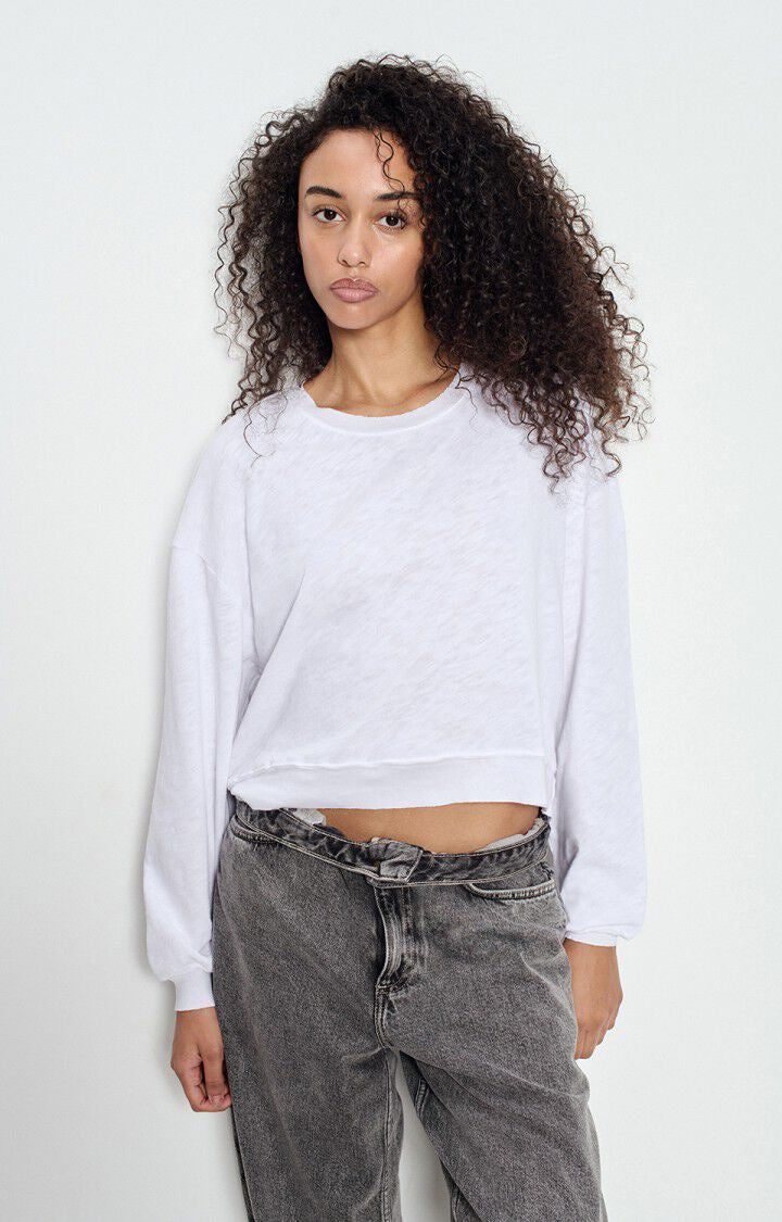 American Vintage SONOMA Cotton L/S Tee in White