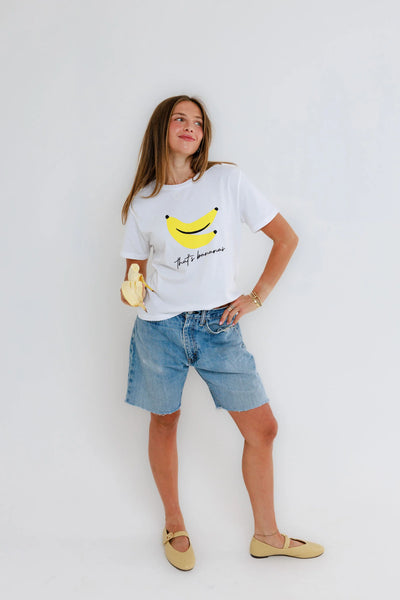 Sunny Somewhere That's Bananas Everyday Tee in White