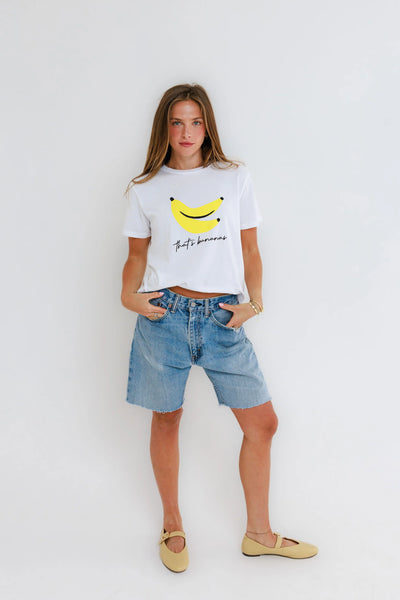 Sunny Somewhere That's Bananas Everyday Tee in White