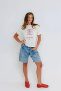 Sunny Somewhere Sardines of Sardinia Everyday Tee in Off-White