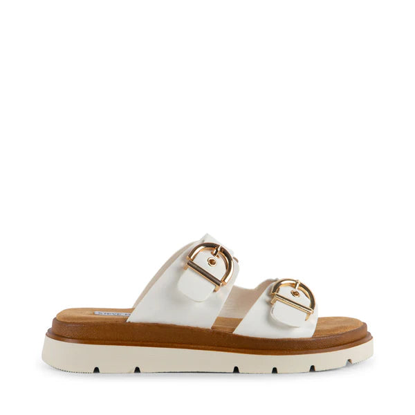 Steve Madden Rylla double strap sandal in white