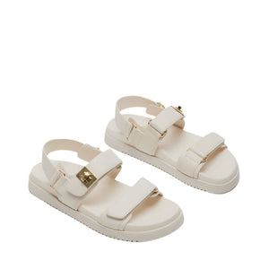 Steve Madden Mona Flatform Sandal in Bone Leather