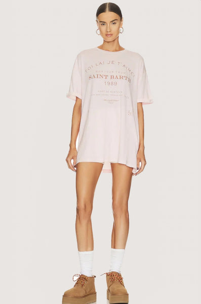 The Laundry Room Saint Barth Oversize Tee Blush Pink