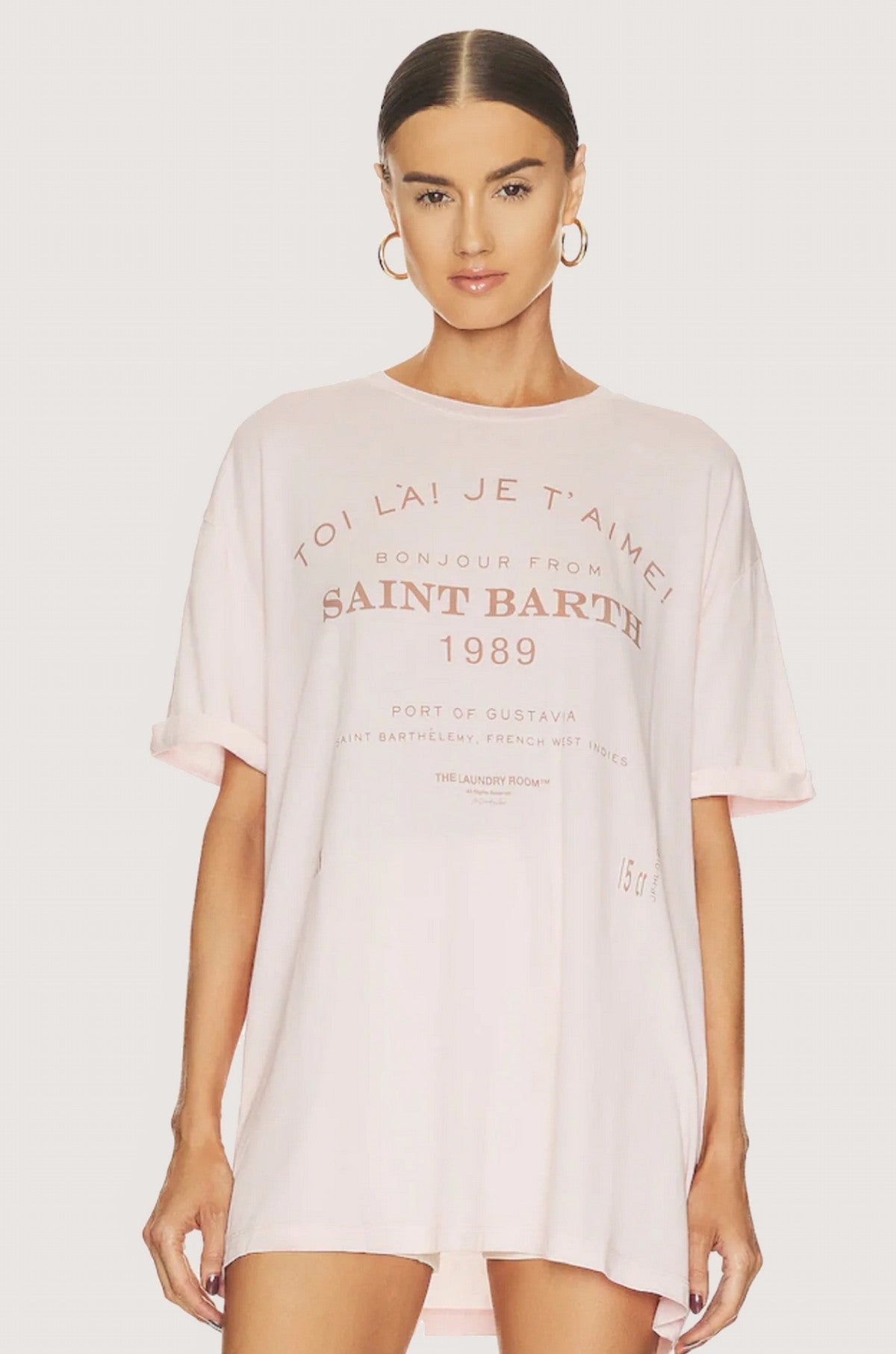 The Laundry Room Saint Barth Oversize Tee Blush Pink