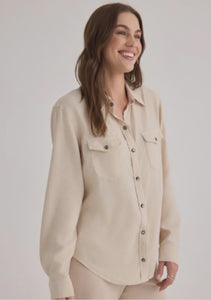 Bella Dahl Western Shirt in Moon Stone