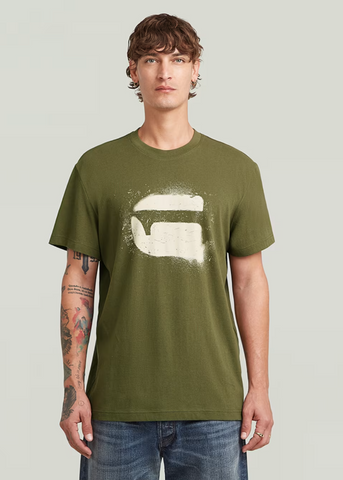 G-STAR Spray G Logo RT S/S T - Shadow Olive
