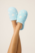 PJ Salvage Let's Get Cozy Stars Slippers in Mint