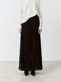 Meilleur Moment Tiered Crinkle Maxi Skirt in Black